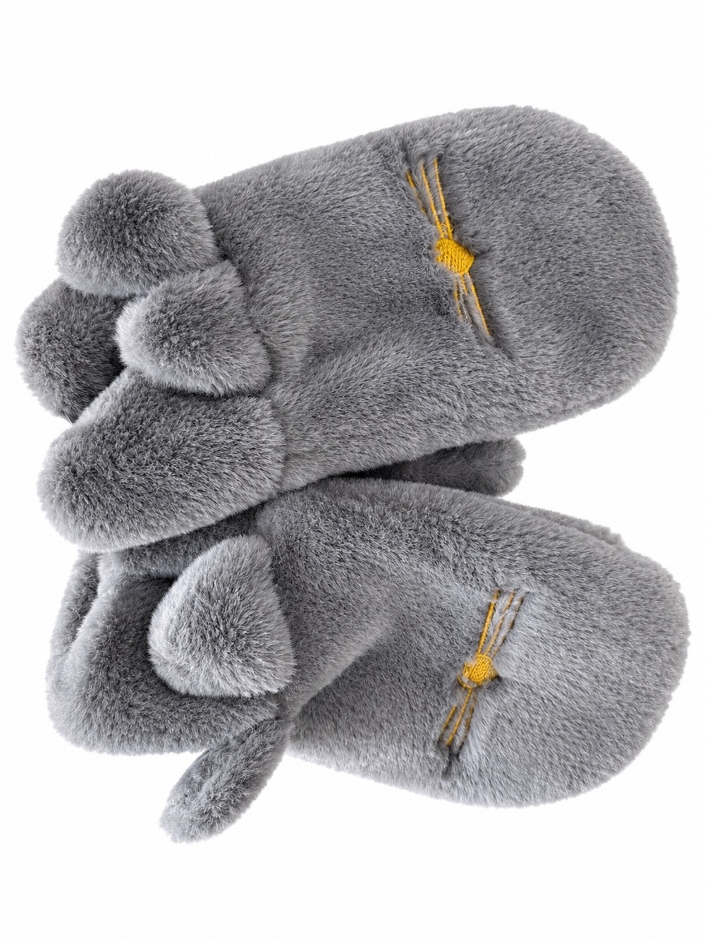 Plush Blue Mitten